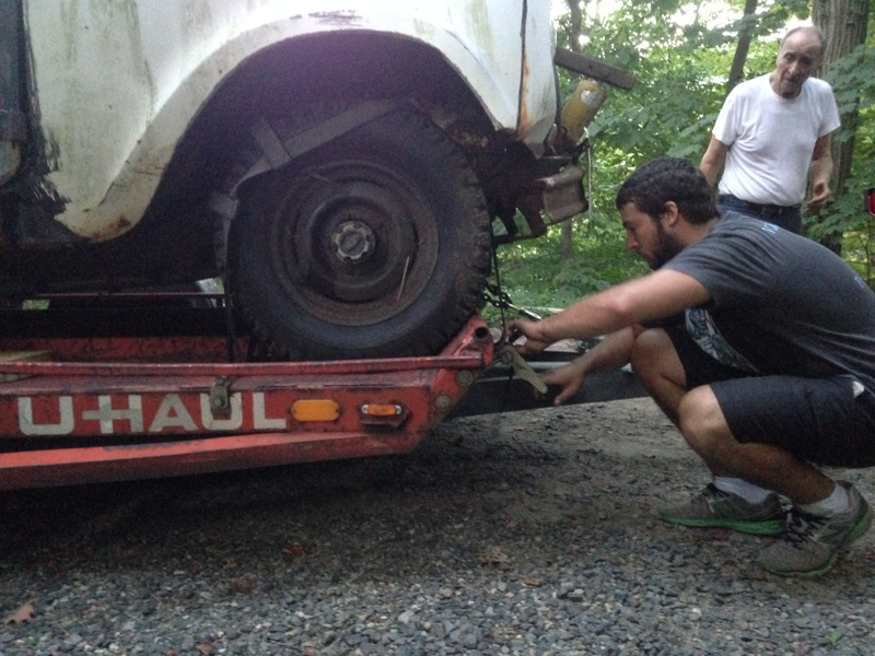 Illustration for article titled How To Tow A Project Car From An Impossible Place: The 7-Hour Saga